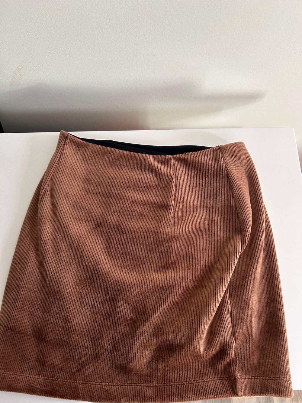 HALARA Brown Corduroy Mini Skort